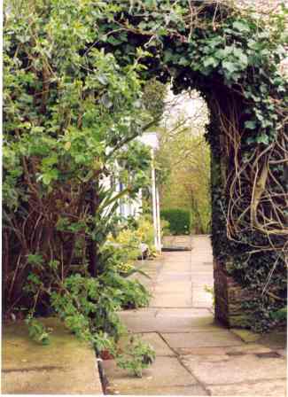 Arch to walled garden